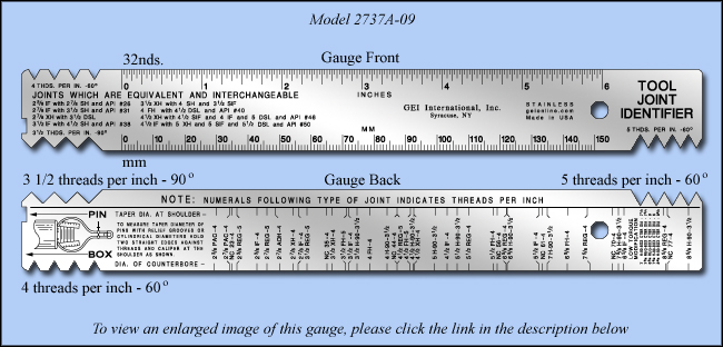Stainless Steel Tool Joint Identifier - Model 2737A-09