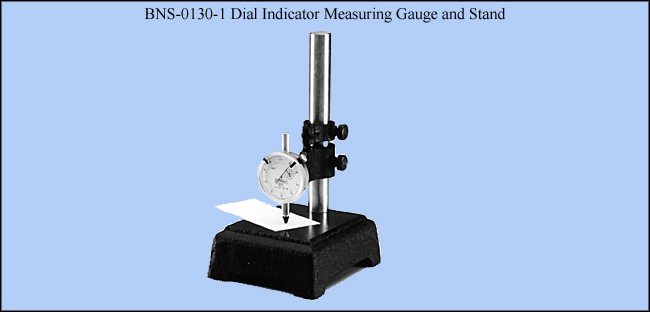 Dial Indicator Measuring Gauge & Stand, Inch & Metric 0.001",  0.01mm - Model BNS-0130-1