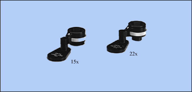 Magnifiers With Swing Bases And Adjustable Focus, 15x And 22x - Model ONS-0031-32