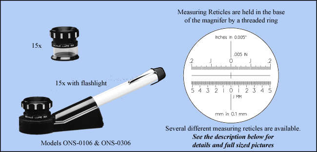Measuring Magnifier and Optical Comparator, 15x -  Model ONS-0106