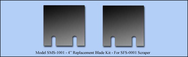 Replacement Blade Kit For Industrial Heavy Duty Scraper, Chopper and Roofing Spud Bar, 4" Blade - Model SMS-1001