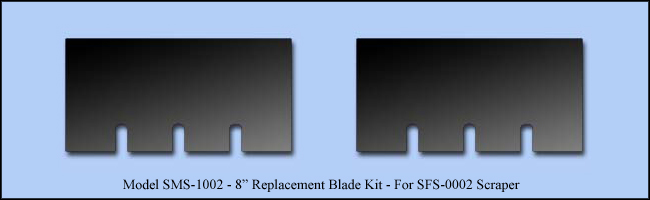 Replacement Blade Kit For Industrial Heavy Duty Scraper, Chopper and Roofing Spud Bar, 8" Blade - Model SMS-1002