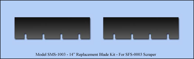 Replacement Blade Kit For Industrial Heavy Duty Scraper, Chopper and Roofing Spud Bar, 14" Blade - Model SMS-1003