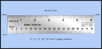 Printers & Graphic Art Stainless Steel Ruler, Inch 1/16", 1/32", pica - 6", 12", 18", 24", 36" & 48" Lengths - Model 1008A