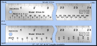 Printers & Graphic Art Stainless Steel Ruler, Inch 1/16", 1/32", pica, agate - 12", 18", 24" & 36" Lengths - Model 1014A Printers & Graphic Art Stainless Steel Ruler, Inch 1/16", 1/32", pica, agate - 12", 18", 24" & 36" Lengths - Model 1014A