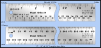 Printers & Graphic Art Stainless Steel Ruler, Inch & Metric 1/16", 1/32", mm, 0.5mm, pica - 12", 18" & 24" Lengths - Model 1015A Printers & Graphic Art Stainless Steel Ruler, Inch & Metric 1/16", 1/32", mm, 0.5mm, pica - 12", 18" & 24" Lengths - Model 1015A