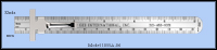 Stainless Steel 6" Pocket Ruler With Clip, Inch & Metric 1/32", mm - Model 1055A-06