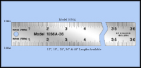 General Purpose Stainless Steel Rulers, Inch 1/16"  - 12", 18", 24", 36" & 48" Lengths -  Model 1056A_2000R