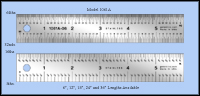 General Purpose Stainless Steel Rulers , Inch 1/8", 1/16", 1/32",1/64" - 6", 12", 18", 24" & 36" Lengths - Model 1061A