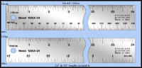 General Purpose Stainless Steel Rulers, Inch & Metric 1/6", 1/10", 1/12", 1/20, 1/32, mm - 24" & 36" Lengths - 1086A