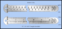 Printers & Graphic Art Stainless Steel Hook Rulers, Inch & Metric 1/16", cm, mm, pica, agate - 12", 18" & 24" Lengths - Model 1110A