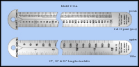 Printers & Graphic Art Stainless Steel Hook Rulers, Inch 1/16", 6 & 12 point, pica, point, agate - 12", 18" & 24" Lengths - Model 1111A