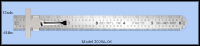 Stainless Steel 6" Pocket Ruler With Clip, Inch 1/32", 1/64" - Model 2009A-06
