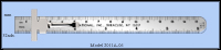 Stainless Steel 6" Pocket Ruler With Clip, Inch & Metric 1/32", mm - Model 2011A-06