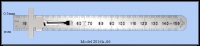 Stainless Steel 6" Pocket Ruler With Clip, Metric 1/4 mm, mm - Model 2016Z-06