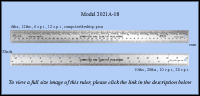 Stainless Steel Computer And Desktop Publishing Ruler, Inch & Metric 1/6", 1/10", 1/12", 1/20", 1/32", mm, pica - 18" Length - Model 2021A-18