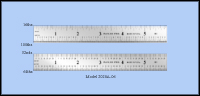 General Purpose Stainless Steel Rulers, Inch 1/16", 1/32", 1/64", 1/100" - 6" Length - Model 2028A-06