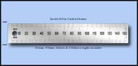 Certified Stainless Steel Rulers,  Metric  - 150mm, 300mm, 600mm & 1000mm Lengths - Model 2029A-CERT