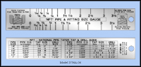 Pipe Thread and Fitting Size Stainless Steel Rulers and Gauges, NPT, Drill and Tap Sizes 1/16" to 3 1/2" - 6" Length - Model 2736A-06