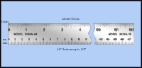 Extra Long Stainless Steel Rulers & Machine Scales, Inch & Metric 1/32", cm, mm - Left to Right, 0 to 192" - Model 3000A
