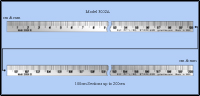 Extra Long Stainless Steel Rulers & Machine Scales, Metric cm, mm - Left to Right, 0 to 200cm - Model 3002A