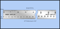 Extra Long Stainless Steel Rulers & Machine Scales, Inch & Metric 1/32", cm, mm - Top to Bottom, 0 to 144" - Model 3007A