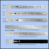 Custom Promotional and Imprinted 6" Pocket Stainless Steel  Rulers With Clip, Inch & Metric - Model 600atol