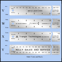 Custom Promotional and Imprinted Regular Stainless Steel Rulers, Inch & Metric - 12" Length - Model 700qtoy-12
