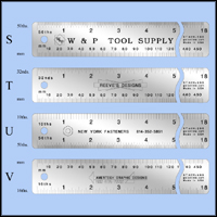 Custom Promotional and Imprinted Regular Stainless Steel Rulers, Inch & Metric - 18" Length - Model 700qtoy-18