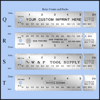 Custom Promotional and Imprinted Regular Stainless Steel Rulers, Inch & Metric - 24" Length - Model 700qtoy-24