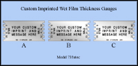 Custom Promotional and Imprinted Stainless Steel Wet Film Thickness Mil Gauges, 4 Mils To 40 Mils - Model 735atoc