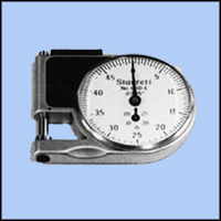 Pocket Dial Thickness and Paper Gauge, Inch & Metric 0.001", 0.0005", 0.01 mm - Model BNS-0001-3