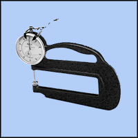 Handheld 'Deep Throat' Dial Thickness & Paper Gauge, Inch 0.001"  -  Model BNS-0110