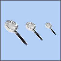 Hand Held Sherlock Holmes Magnifiers, 2", 3.5",  4"x 2" - Model ONS-0270-80