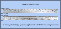 Custom Promotional and Imprinted Business Form Design and Layout Stainless Steel Rulers, Inch & Metric 1/6", 1/10", 1/12", 1/20", 1/32", mm - 18" Length - Model WO6063XX-IMP